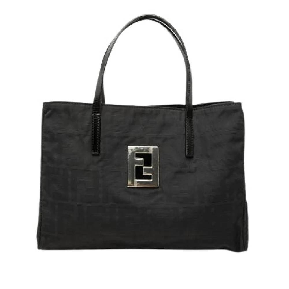 Fendi Vintage Pre-owned Canvas Tote - Vintage - Dame - Sort - ONE SIZE - Læder