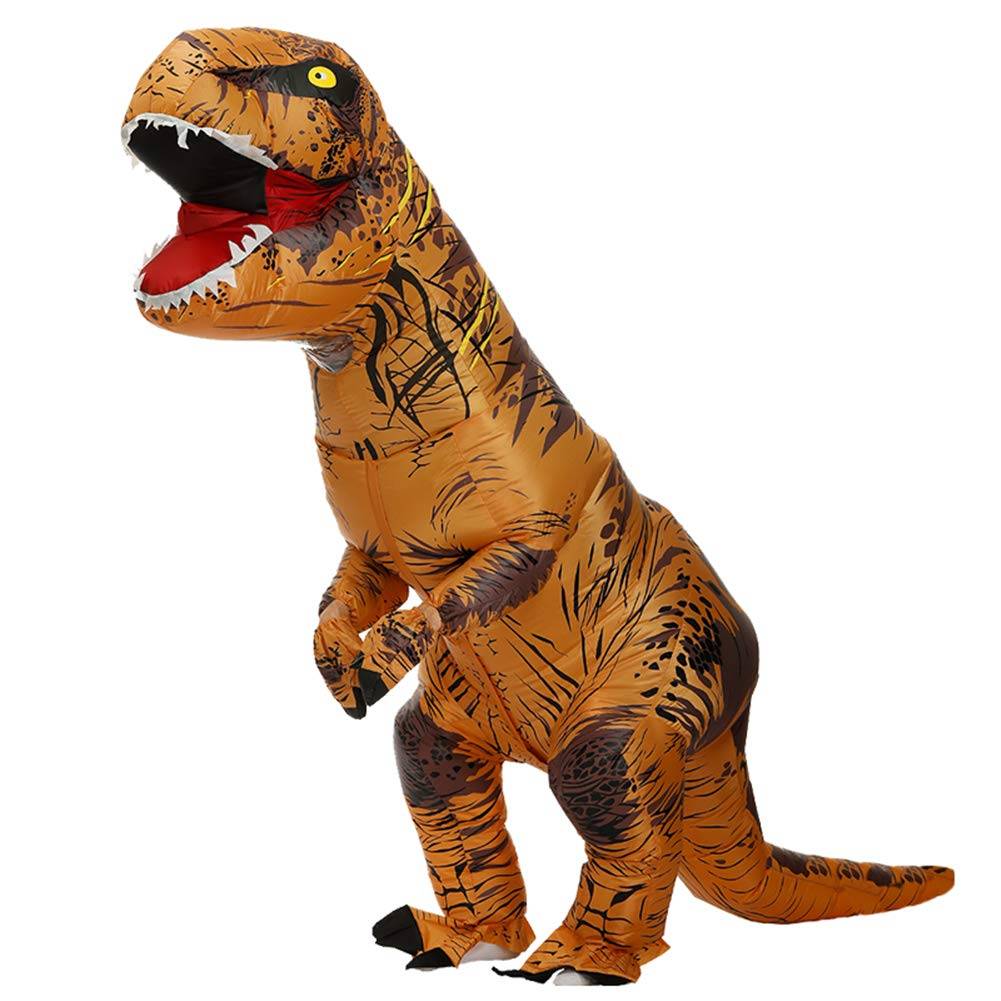 DAIFUQIHUA Dinosaurie Tyrannosaurus Rex Uppblåsbar Cosplay Kigurumi Set i Vuxenstorlek Kigurumi, 4, Unisex,