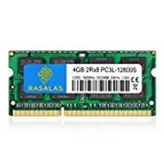 Rasalas 4 GB PC3L 12800S DDR3 1 600 MHz SODIMM RAM 2rx8 DDR3l-1600 PC3-12800, 204-Pin 1,35 V CL11 uppgraderingsminne för bärbara datorer