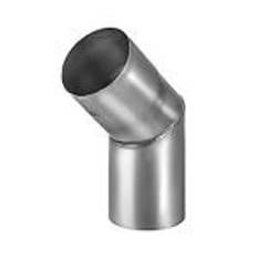 "VM zinc Knærør med muffe 76 mm. 45°. udv. Samling. Blank zink -Tages ikke retur-"