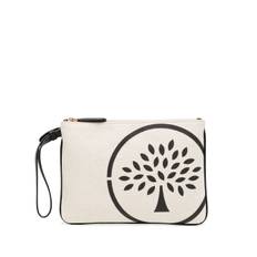 Mulberry - blommig necessär - dam - kalvskinn/kanvas - one size - Svart