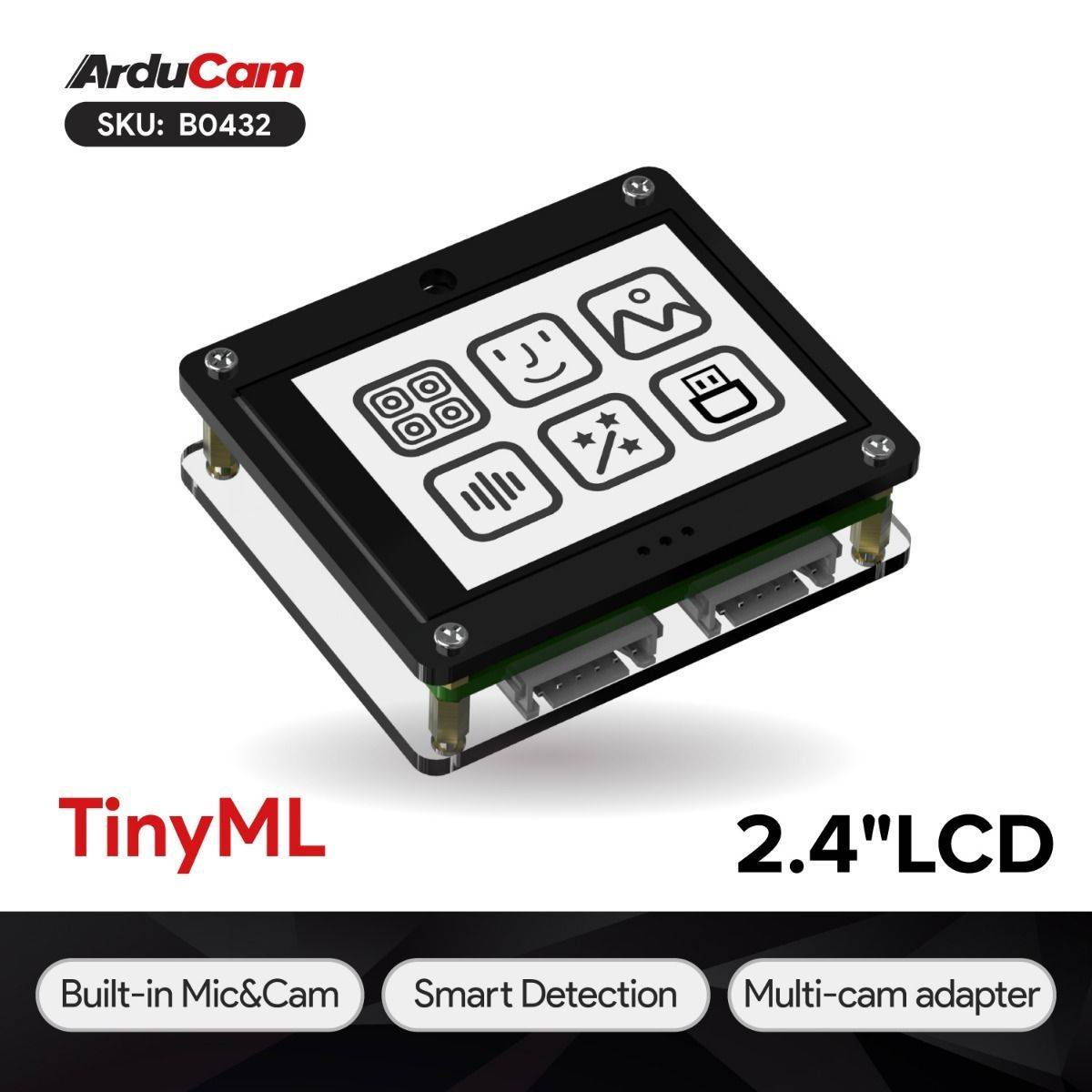 Pico4ML-Pro TinyML Plug-n-Play RP2040 Dev Kit, Multiple SPI Camera Adapter