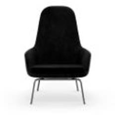 Normann Copenhagen Era Lounge Chair High Chrome SH: 40 cm - City Velvet Vol 2 / 099