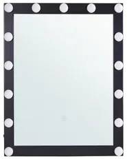 LED-badeværelsesspejl ODENAS 50 cm 60 cm Sort