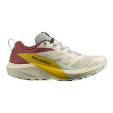 Salomon Sense Ride 5 Women's Trail Running Shoes, Rainy Day/Hot Sauce/Freesia - 8 UK