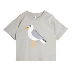 Mini Rodini GOTS Seagull T-shirt Grey 116/122 cm  Grå  116/122 cm  Unisex