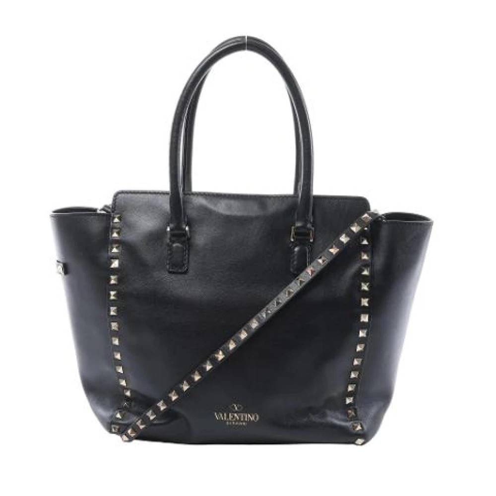 Valentino Vintage Pre-owned Rockstud 2-vejs Håndtaske - Vintage - Dame - Sort - ONE SIZE - Uld