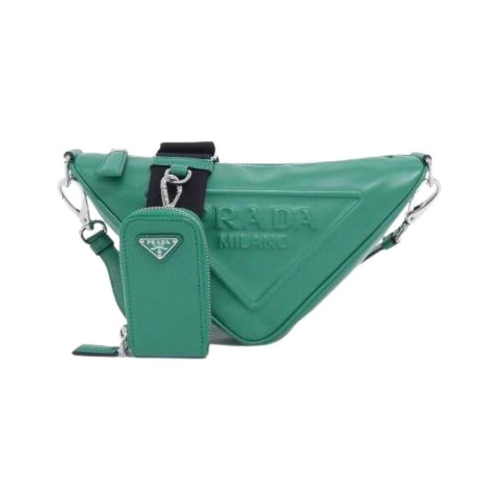 Prada Vintage Pre-owned Skuldertaske - Vintage - Dame - Grøn - ONE SIZE - Uld