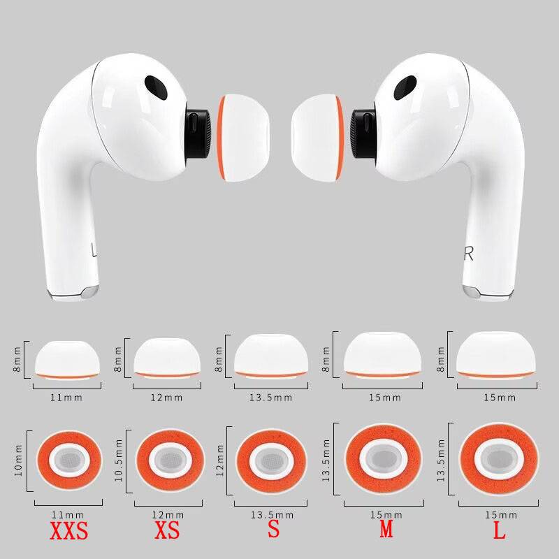 Memory Foam Replacement Eartips For Apple AirPods Pro 3 Soft Sponge Earpads Cap Ear Tips Accessories XXS/XS/S/M/L