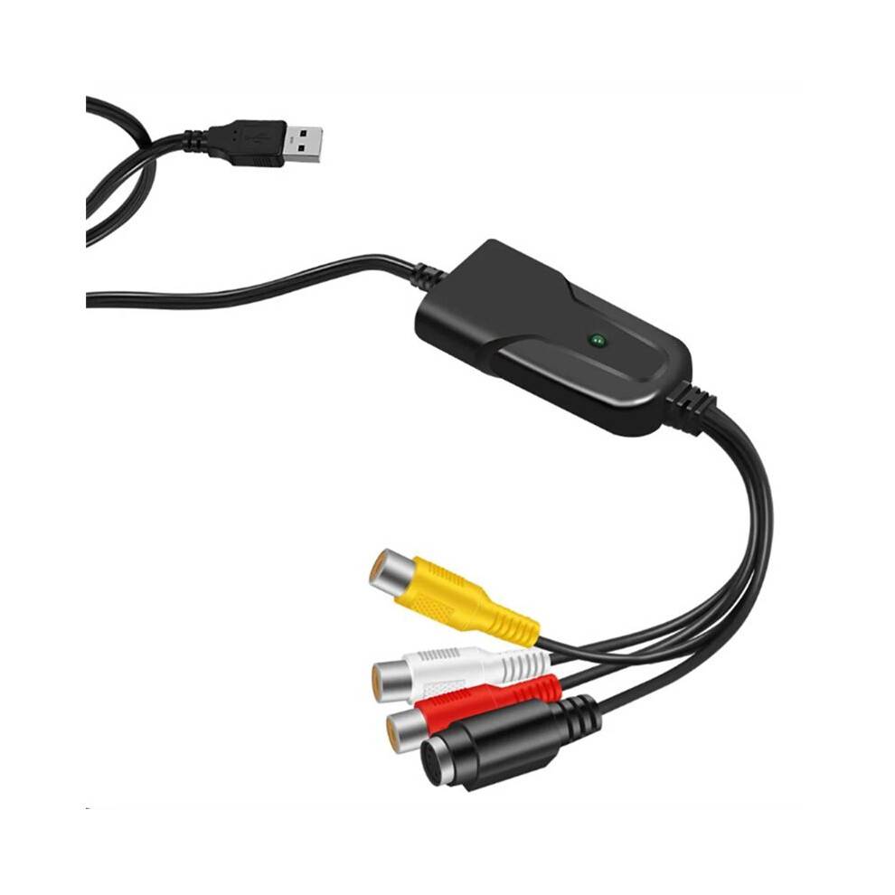 USB 2.0 Video Capture Card AV RCA Digital Till USB Converter Portabel Adapter Videokabel för DV/VHS TV DVD Hemmabruk Win 7
