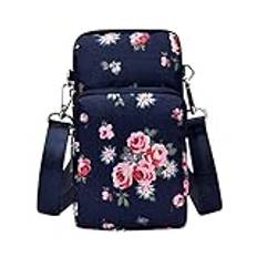 Kortfack crossbody plånbok handväska axel för kvinnor kurirväska liten handväska mobiltelefon med kredit messengerväskor liten väska, E, En storlek