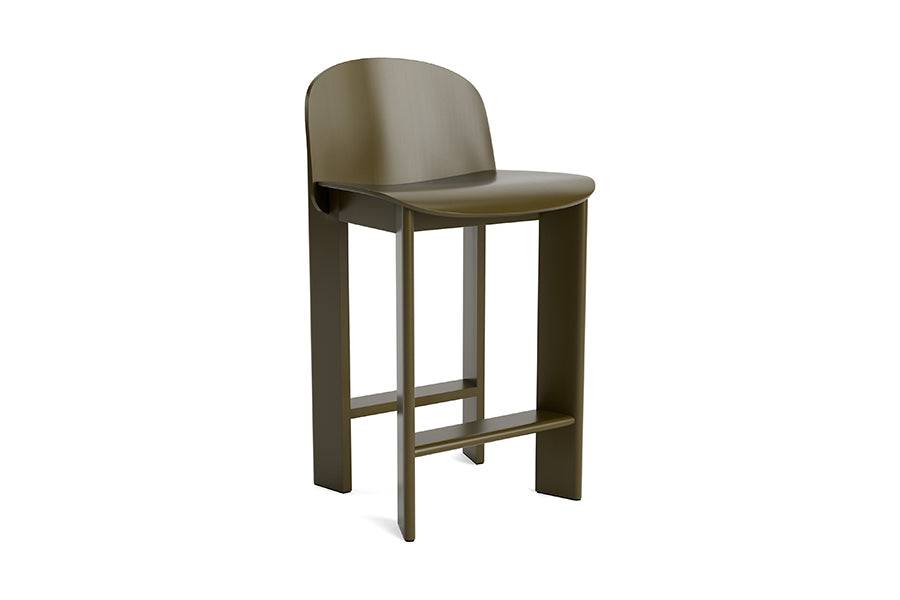 Chisel 35 lav barstol fra Hay Green Umber lakeret bøg - Jacobsen Plus