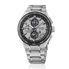 Seiko Astron GPS Solar Dual Time Chronograph herreur i titanium med grå skive - Ø44