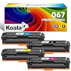 Koala 067 067H tonerset (MED CHIP) kompatibel tonerkassett som ersättning Canon 067 067H för Canon i-SENSYS MF655CDW MF657CDW LBP631CW LBP633CDW MF651CW skrivare (svart cyan gul magenta, 4-pack)