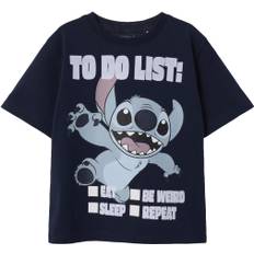 Name It Nmmjudd Stitch Nreg SS TOP WDI Stl. 104 pojkar - Toppar Från Magasin - Navy Blazer (104)
