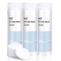 MSQ 100% Reine Wattepads 300pcs Makeup Wattepads Hypoallergen Baumwollwattepads Make up Entferner Pads zum Gesicht,Augen Sauber