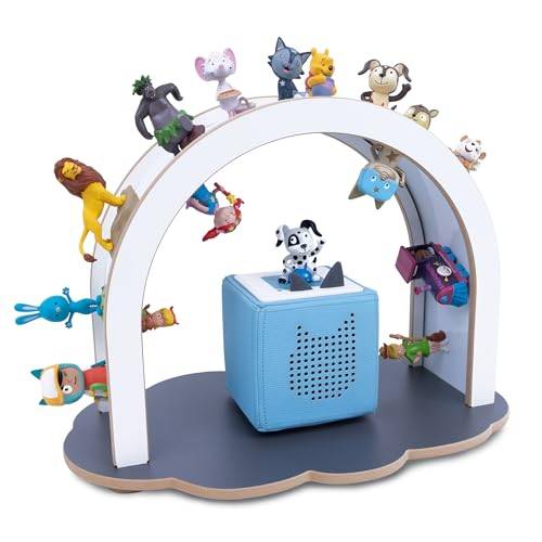 Holzura Tonie Regal Personalisiert, Magnetischer Rahmen Toniebox Standregal für Tonies und Toniefiguren