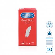 Durex Feel Ultra Thin 10 Pack, extra thin latex condoms