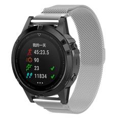 Garmin Fenix 5/Fenix 5 Plus Armband Milanese Loop, Silver
