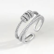 Ring, angst-ring til kvinder, angst-ring med perler Spinner til kvinder piger