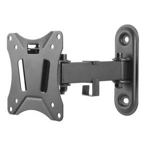 Vægbeslag Arm til TV skærm 13-27" max 25 kg VESA 75x75 100x100mm 1 led Sort
