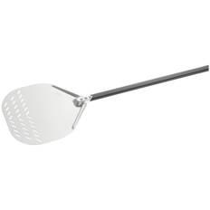 Pizzaspade med huller - 32 x 32 cm - skaft: 120 cm - aluminium (anodiseret)