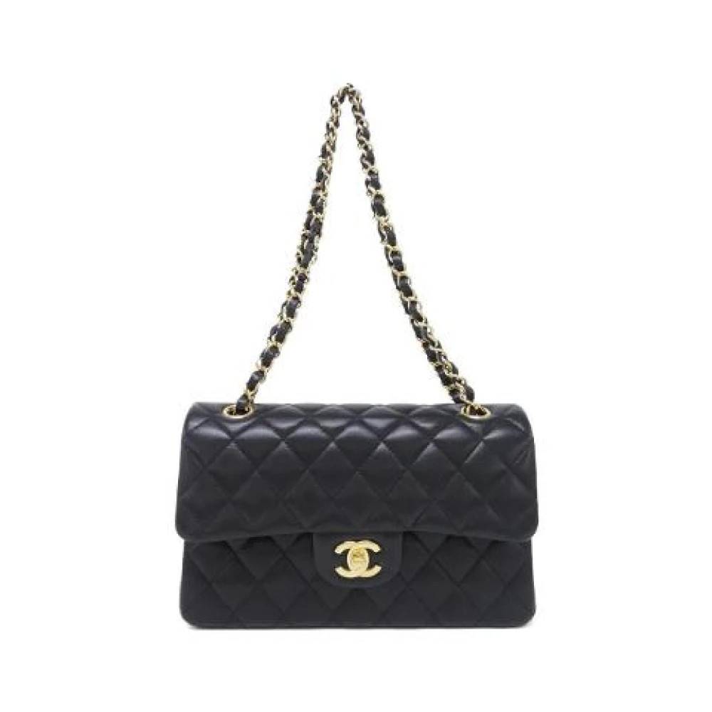 Chanel Vintage Pre-owned Lambskin Shoulder Bag 1113 - Vintage - Dame - Sort - ONE SIZE - Uld