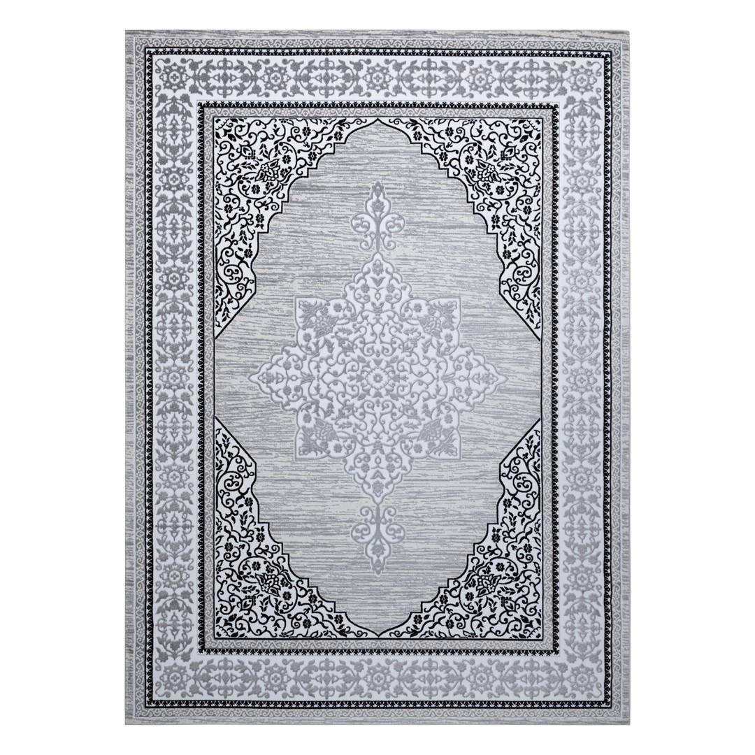 Gulvtæppe - Hakano Mosse Ornament 2, grå 140×190 cm