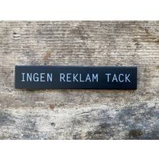 Självhäftande skylt "Ingen Reklam Tack", svart, Beslagsboden