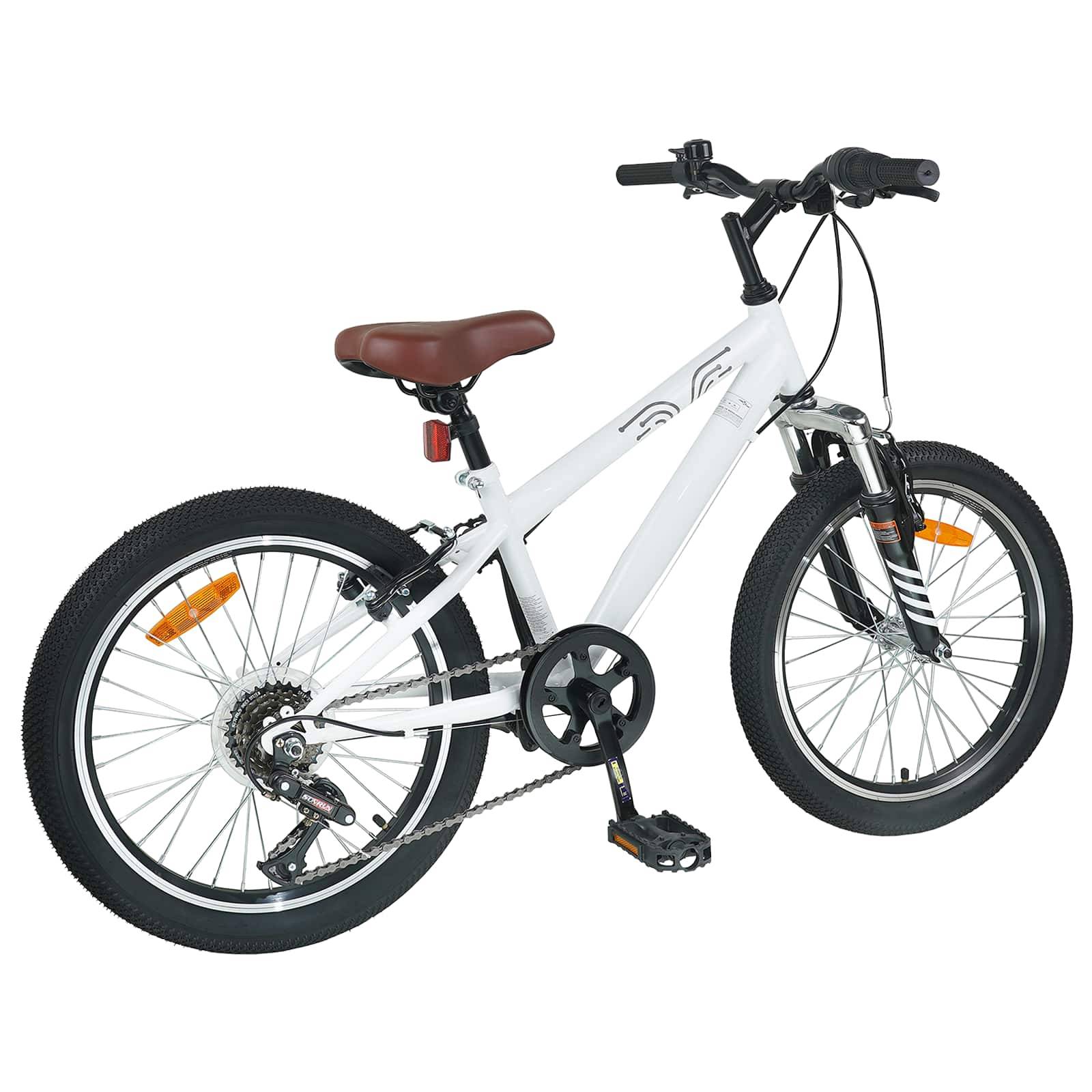 Mountainbike 20 tum 6 Växlar för Barn i Åldrarna 5 8 Vit