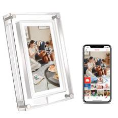 PiPivision 5 Zoll Acryl Digitaler Bilderrahmen mit HD Touchscreen 32GB Interner Speicher mit Auto-Rotation，Frameo APP