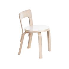 Artek - Barnstol N65, Svart linoleum - Barnstolar - Alvar Aalto - Svart - Trä