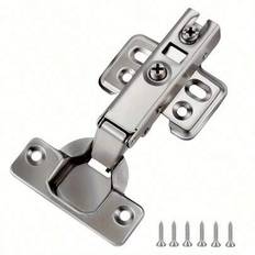 2st Hydrauliska skåpgångjärn Soft Close skåpgångjärn, köksskåpsgångjärn, justerbara köksskåpsdörrgångjärn med skruvar - Silver (Full överlagring,Infälld,Halvt överlägg)