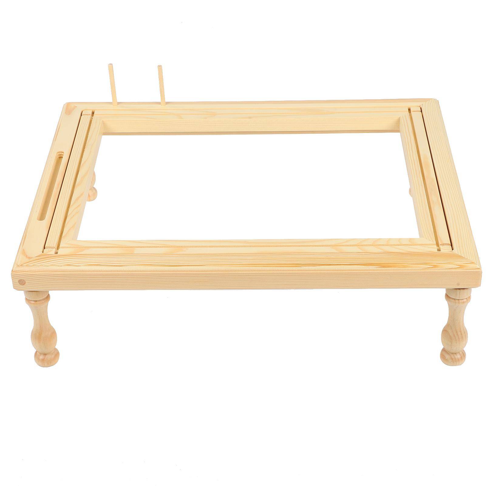 Cross Stitch Frame Stand Adjustable Wooden Embroidery Hoops Set DIY Sewing Tools