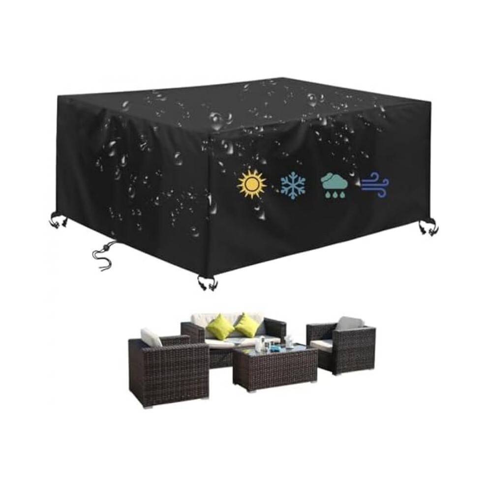 LRHRHR Outdoor Furniture Cover 420D Oxford Waterproof UV Resistant Windproof Black 60x60x60cm