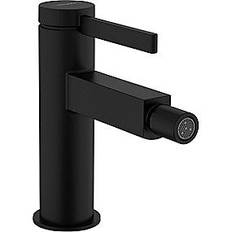 hansgrohe Finoris bidetarmatur med push-open bundventil, mat sort