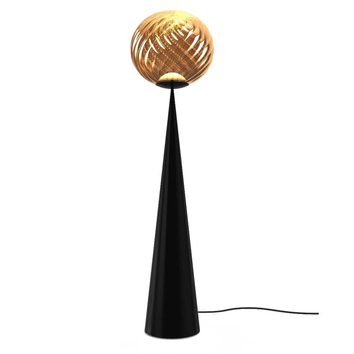 Tom Dixon Whirl Cone Fat Floor Gold/Black LED UN