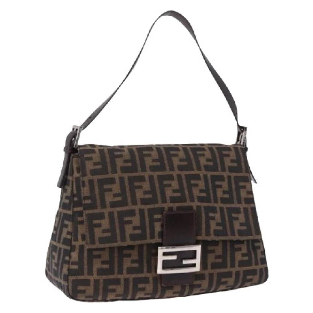 Fendi Vintage Pre-owned Zucca Canvas Skuldertaske - Vintage - Dame - Brun - ONE SIZE - Uld