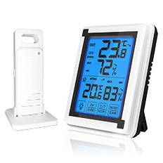 Jadeshay digital termometer sändare trådlös inomhus utomhus termometer hygrometer elektronisk temperatur fuktighetsmätare (en för en)