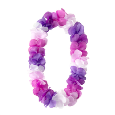 Lilla Hawaii Halskæde – Festlig Blomsterkrans i Lei-Stil 115 cm