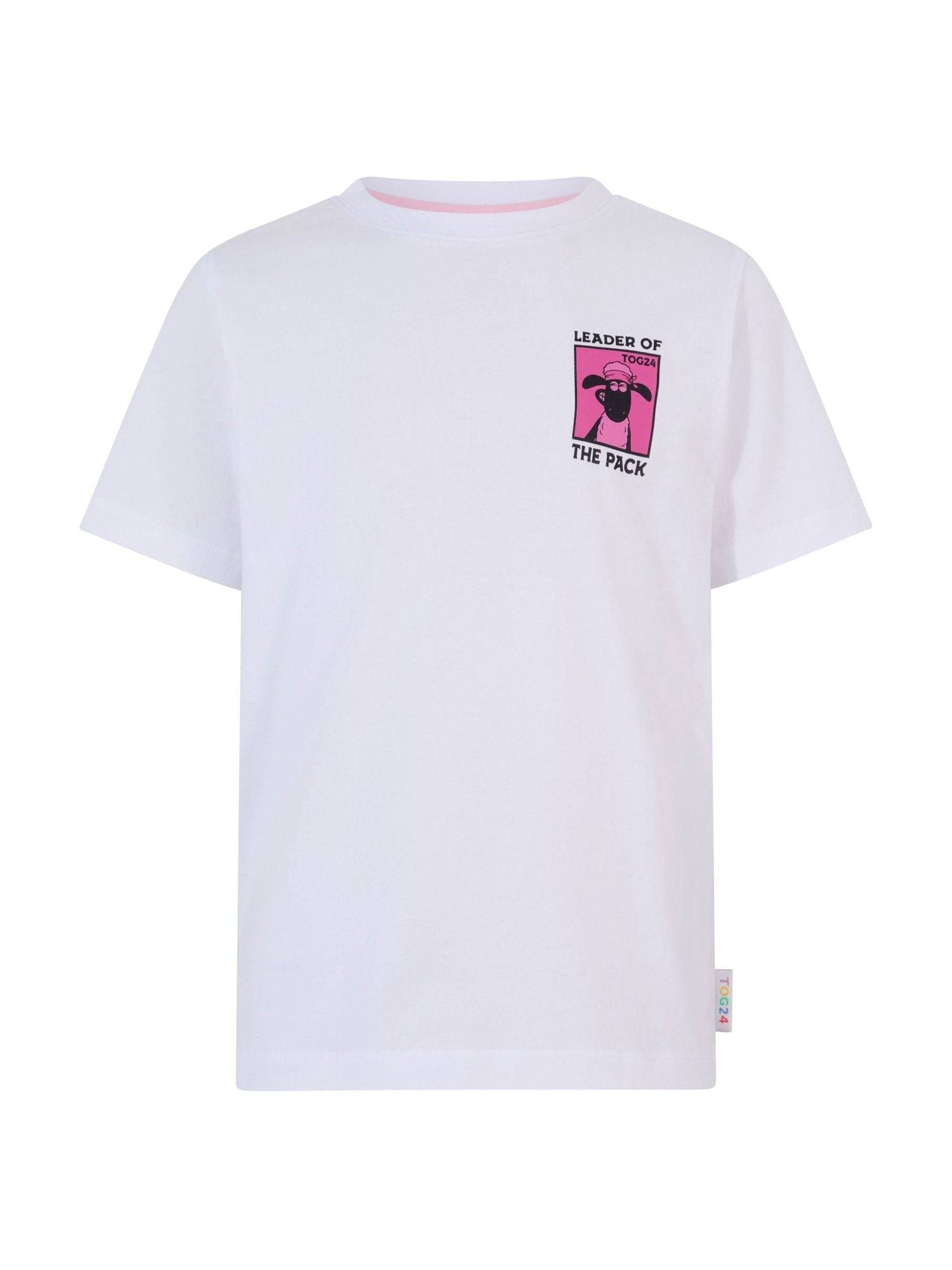 Tog 24 Tog 24 White/Pink Cameroon Kids Shaun The Sheep T-Shirt