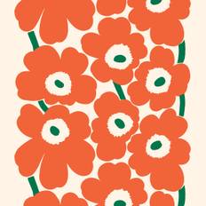 Marimekko Unikko Orange/Grön Tyg