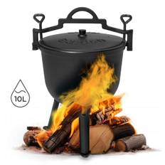 Støbejernskedel stående 10L, jagtgryde, pejs, MultiGarden grill
