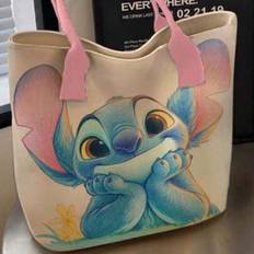 1 st (Disney-licensierad) Disney-serie söt söm tecknad tryckt tygväska, japansk kanvasväska, stor pendlarväska, fritidsväska älskad av tjejer, unisex - Multifärgad
