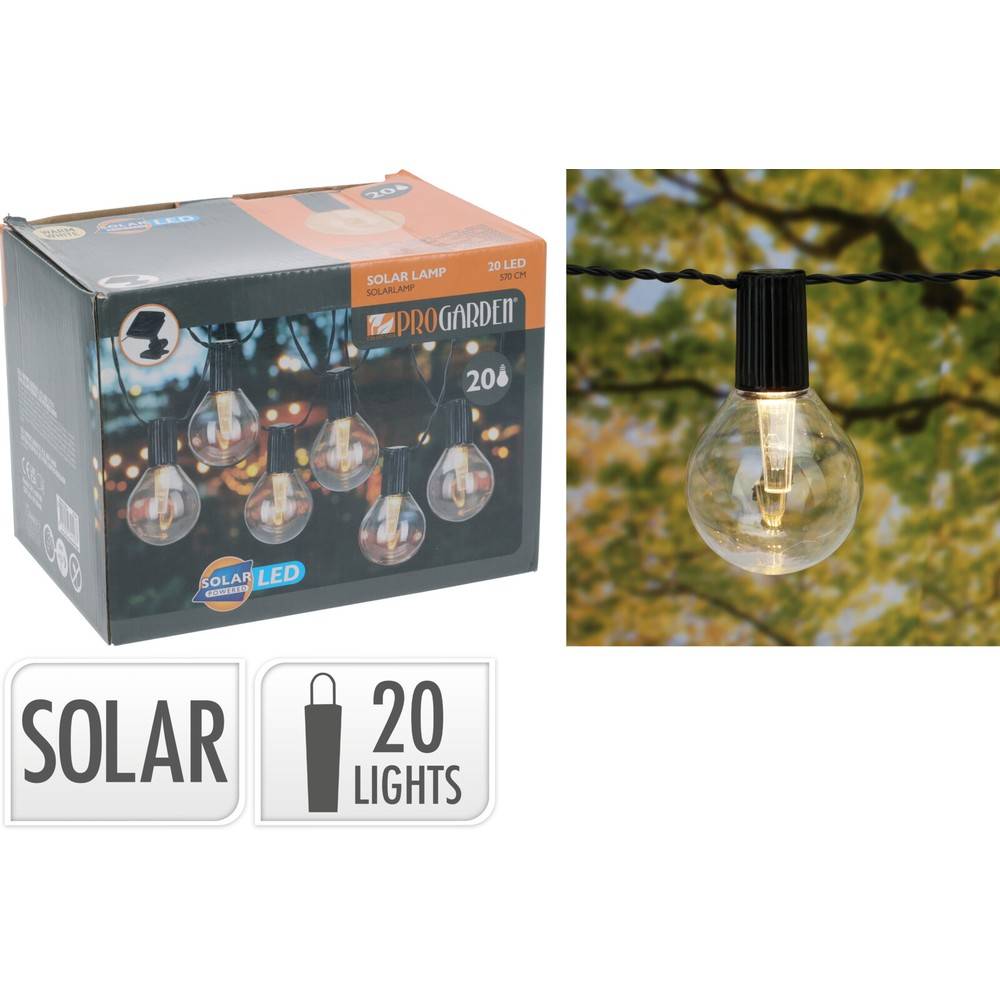 Solcelle Pære Lyskæde Transparent
