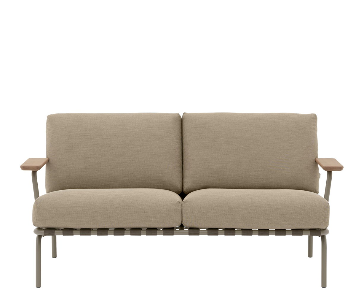 Muuto Settle Outdoor Sofa - 2 Pers. - Ribbed Weave 5 - Dark Green | Stel