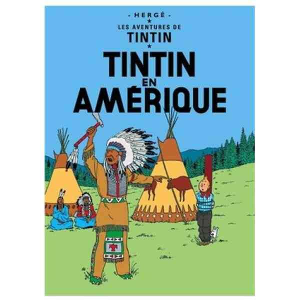 Poster Tintin i Amerika – 50 x 70 cm