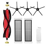 Tillbehörssats för Xiaomi Roborock S5 Max S6 Max S6 Pure S6 MaxV S50 S51 S55 S60 S65 S5 S6 dammsugare, reservdelar till Roborock huvudborste, HEPA-filter, sidoborstar