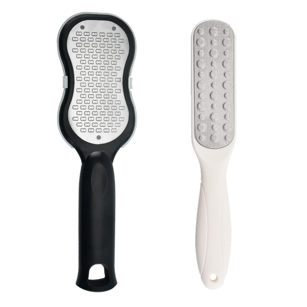 Fodrasp i rustfrit stål, pedicurefil til sikker pedicure-eksfoliering, fjerner døde hudceller med ergonomisk design for komfortabelt håndtag, høj