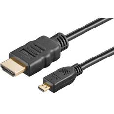 Micro HDMI - HDMI 2.0 kabel - Guldbelagt - 0.5 m